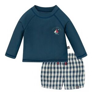 Toddler boy swim shorts and top